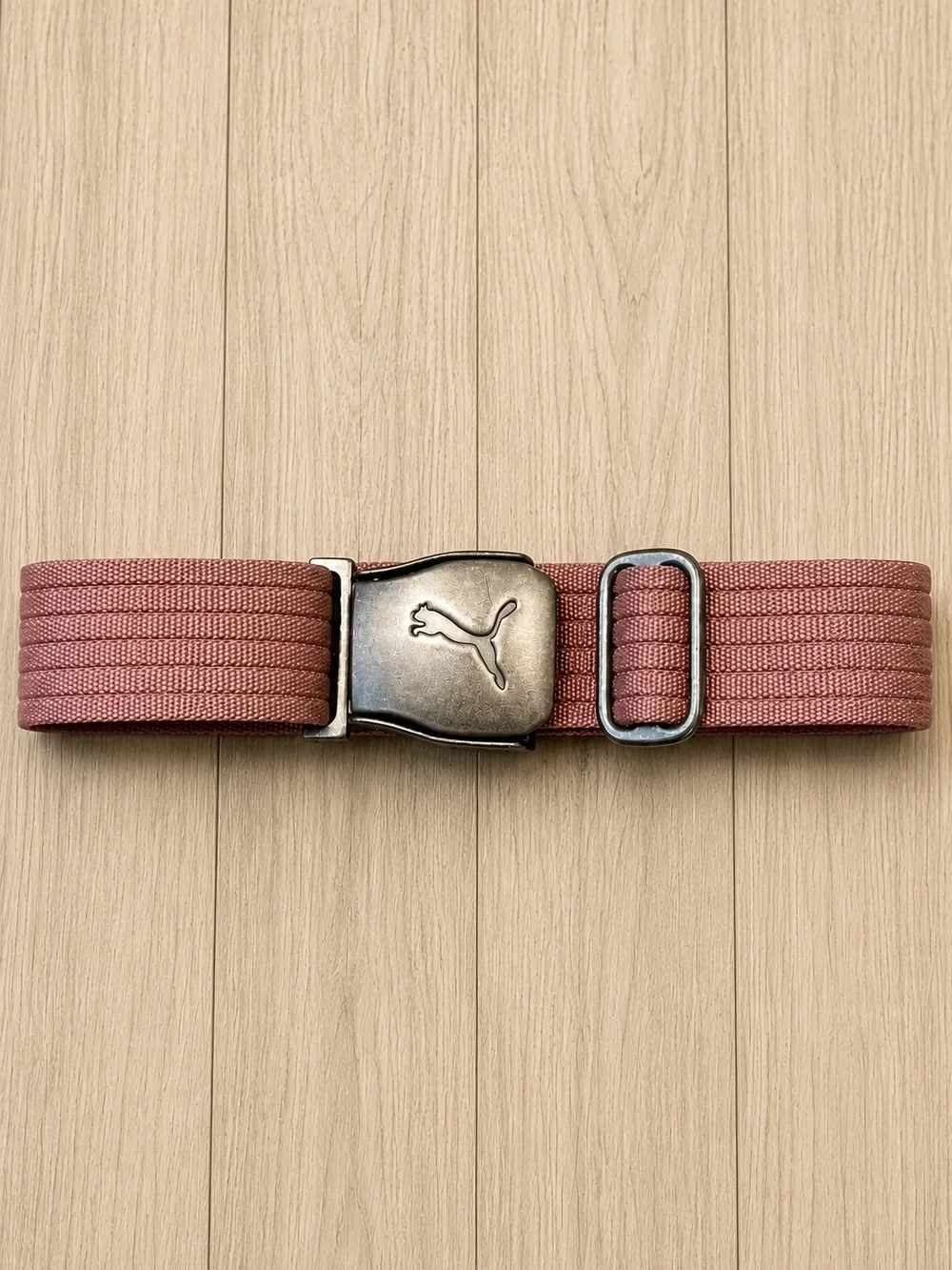 Puma Dusty Rose Web Belt | Pink Adjustable Sport Belt with Metal Buckle
